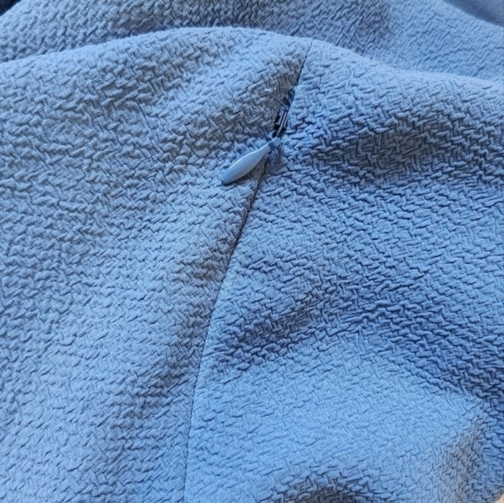 SANDRO PARIS LIGHT‎ BLUE RUFFLE A LINE DRESS - Picture 12 of 12